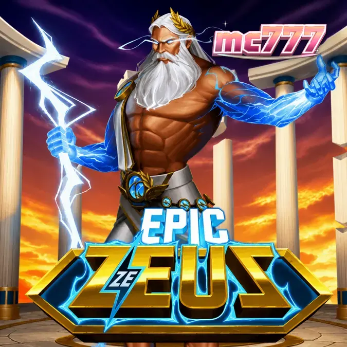 Tampilan grid 6x5 pada slot Epic Ze Zeus dengan simbol-simbol mitologi yang tajam.